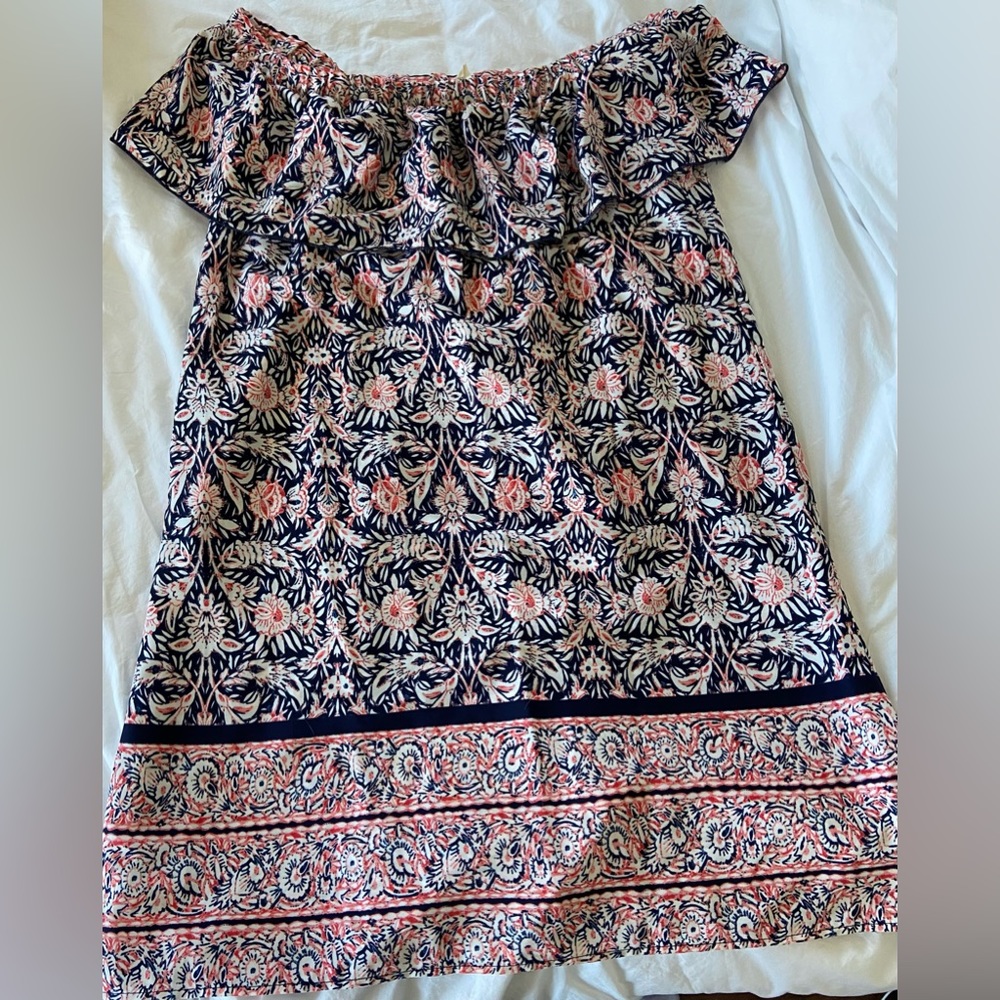 Off the shoulder shift dress, size medium